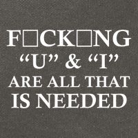 U And I Are All That Is Needed Funny WordPlay Swearing College Party Cotton Canvas Backpack