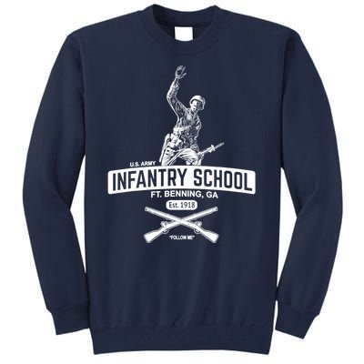 U.S Army Infantry School Fort Benning Ga Est 1918 Tall Sweatshirt