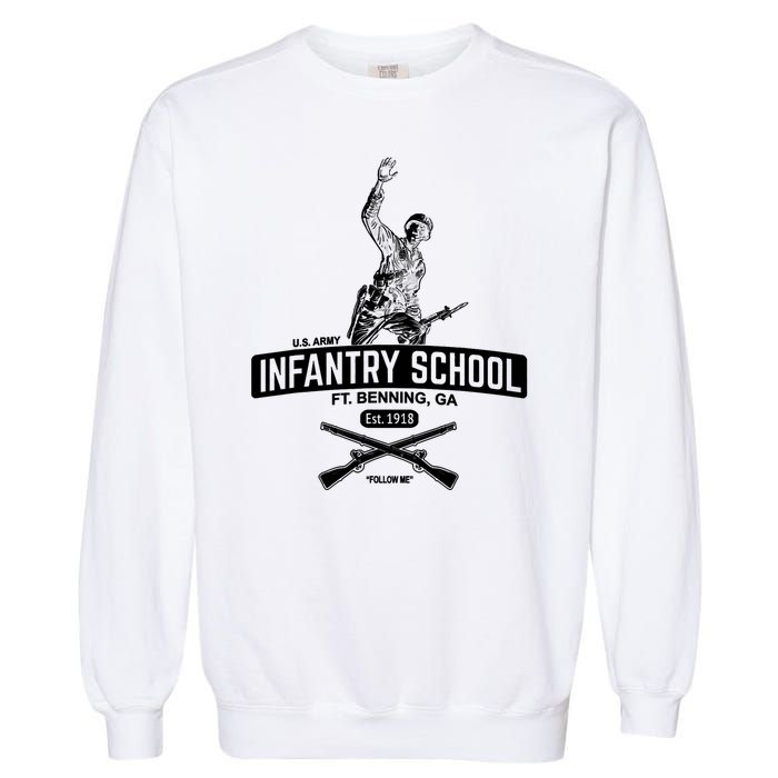 U.S Army Infantry School Fort Benning Ga Est 1918 Garment-Dyed Sweatshirt