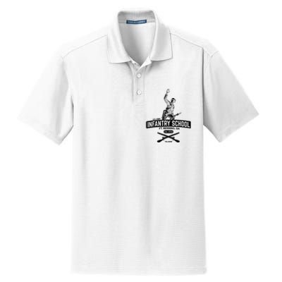 U.S Army Infantry School Fort Benning Ga Est 1918 Dry Zone Grid Polo