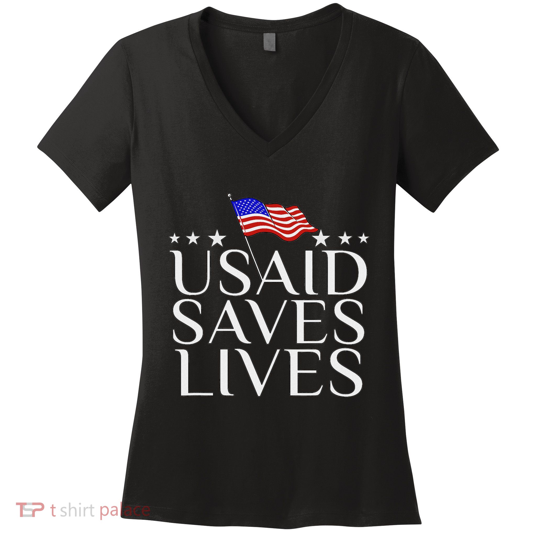 Us Agency International Development Usaid Saves Lives Women's V-Neck T-Shirt