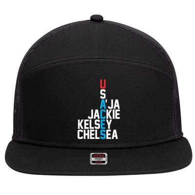 Usaces Aja Jackie Kelsey C..H.E.L.S.E.A 7 Panel Mesh Trucker Snapback Hat