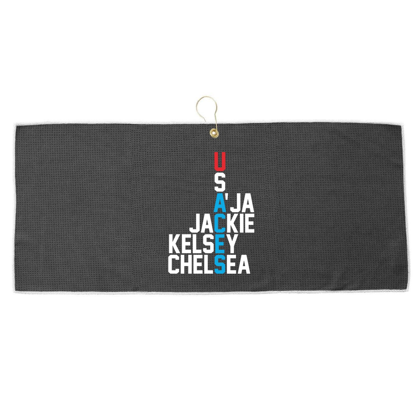 Usaces Aja Jackie Kelsey C..H.E.L.S.E.A Large Microfiber Waffle Golf Towel