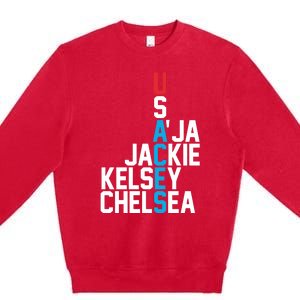 Usaces Aja Jackie Kelsey C..H.E.L.S.E.A Premium Crewneck Sweatshirt