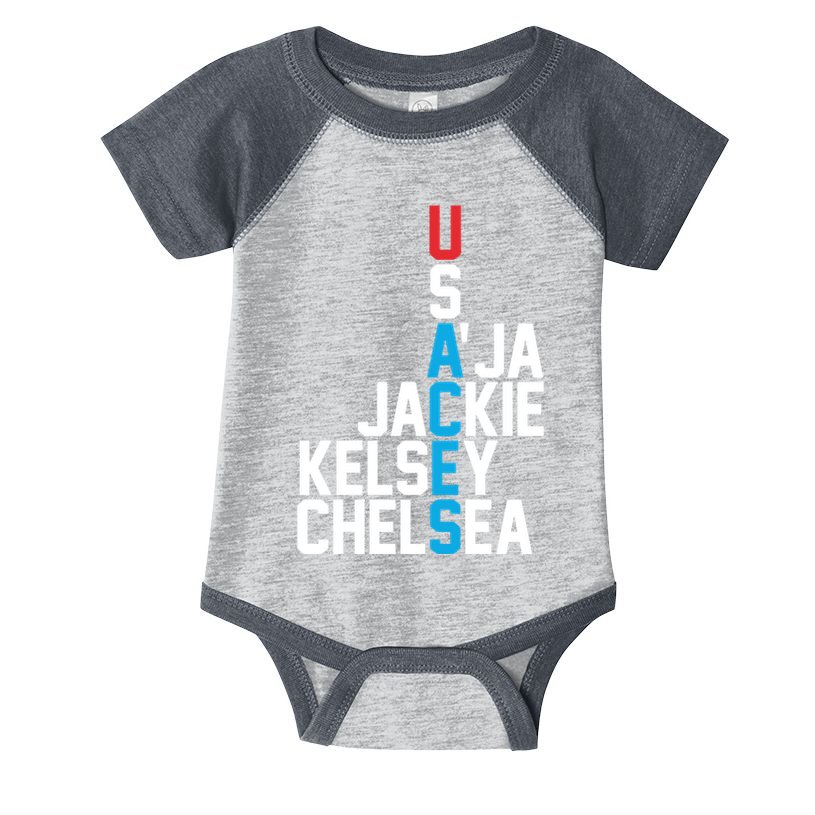 Usaces Aja Jackie Kelsey C..H.E.L.S.E.A Infant Baby Jersey Bodysuit