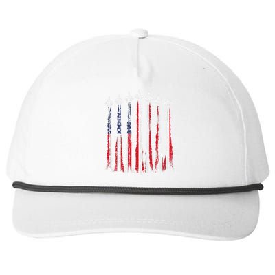 USA Airplane Jet Fighter 4th American Flag Of July Patriotic Snapback Five-Panel Rope Hat