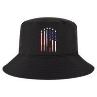 USA Airplane Jet Fighter 4th American Flag Of July Patriotic Cool Comfort Performance Bucket Hat