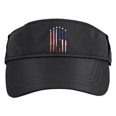 USA Airplane Jet Fighter 4th American Flag Of July Patriotic Adult Drive Performance Visor