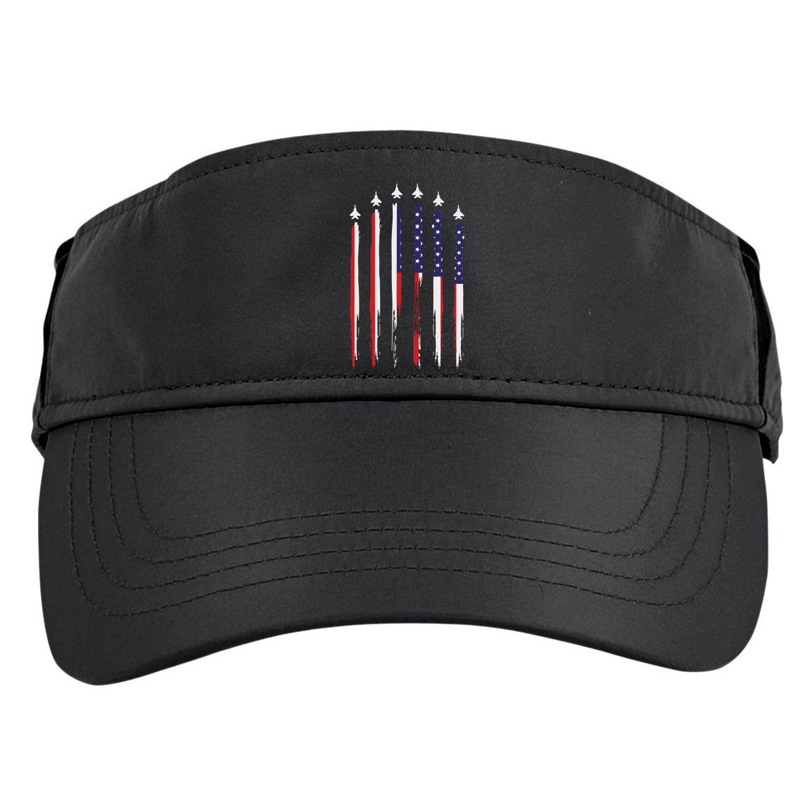 USA Airplane Jet Fighter 4th American Flag Of July Patriotic Adult Drive Performance Visor