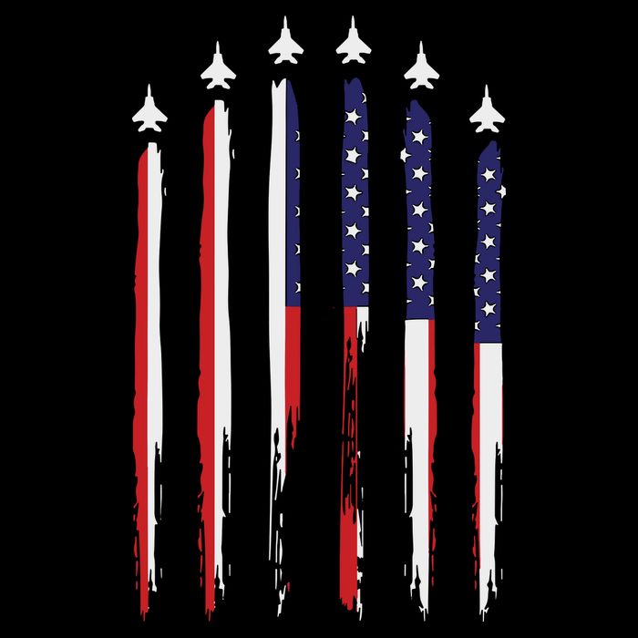 USA Airplane Jet Fighter 4th American Flag Of July Patriotic Flat Bill Trucker Hat