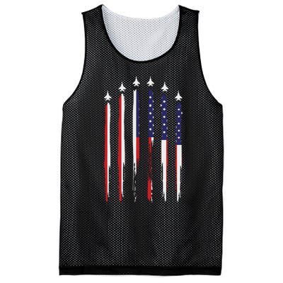 USA Airplane Jet Fighter 4th American Flag Of July Patriotic Mesh Reversible Basketball Jersey Tank