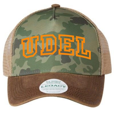UDel Arch Logo Vintage University Alumni Style Legacy Tie Dye Trucker Hat