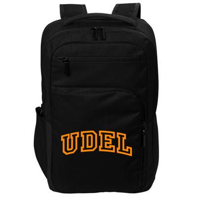 UDel Arch Logo Vintage University Alumni Style Impact Tech Backpack