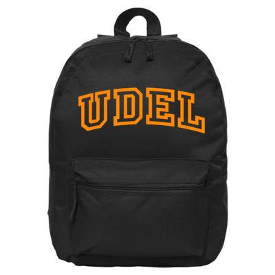 UDel Arch Logo Vintage University Alumni Style 16 in Basic Backpack