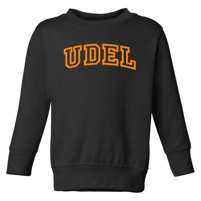 UDel Arch Logo Vintage University Alumni Style Toddler Sweatshirt