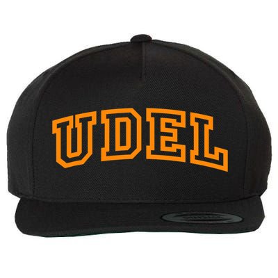 UDel Arch Logo Vintage University Alumni Style Wool Snapback Cap