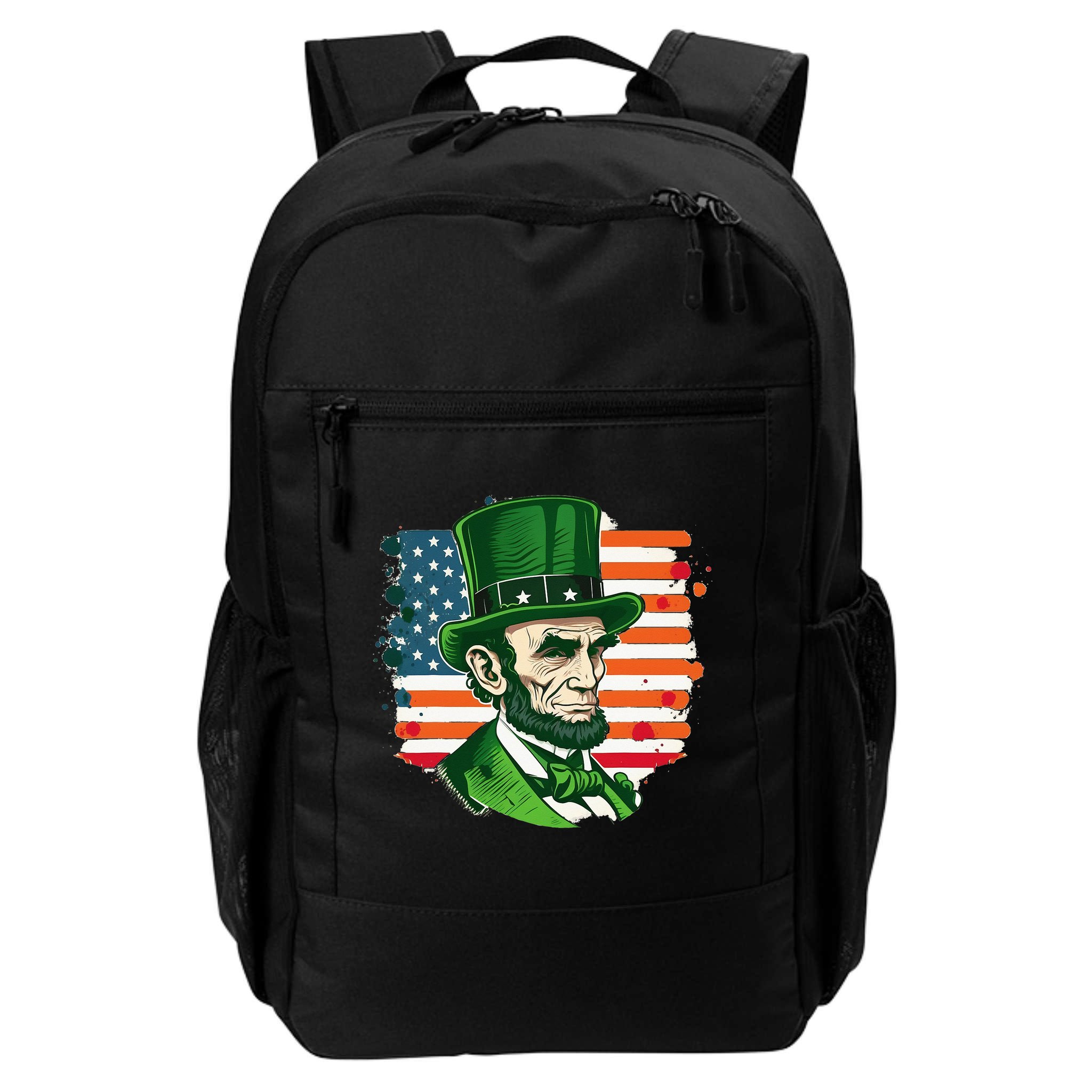 USA Abraham Lincoln St Patricks Day Backpack