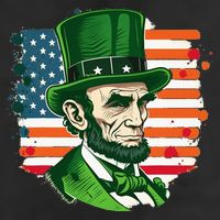 USA Abraham Lincoln St Patricks Day 25L Jumbo Tote