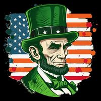 USA Abraham Lincoln St Patricks Day Zip Tote Bag