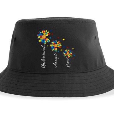 Understand Accept Love Autism Sunflower Sustainable Bucket Hat