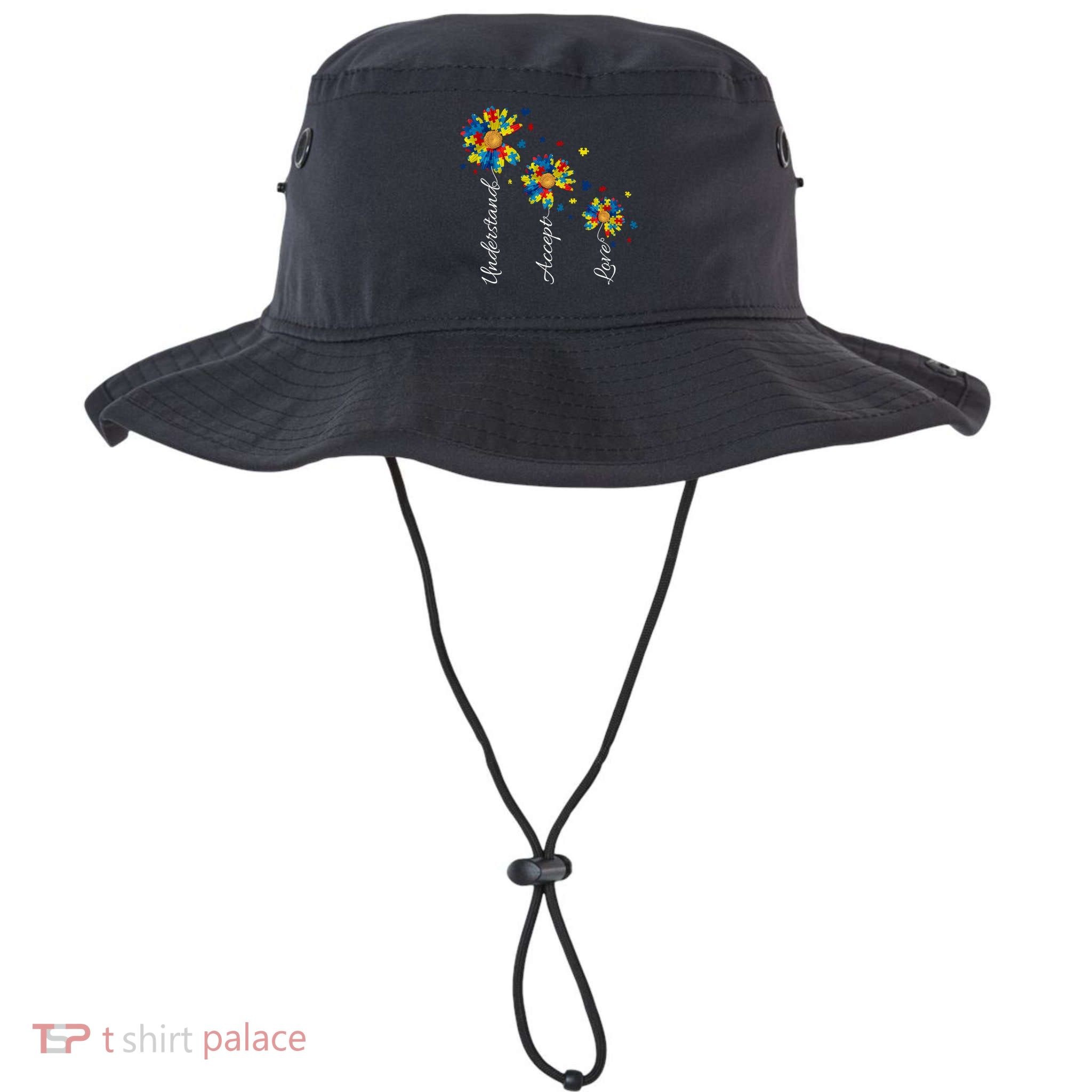 Understand Accept Love Autism Sunflower Bucket Hat