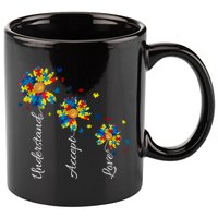 Understand Accept Love Autism Sunflower 11oz C Handle Ceramic Mug