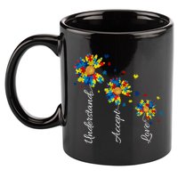Understand Accept Love Autism Sunflower 11oz C Handle Ceramic Mug
