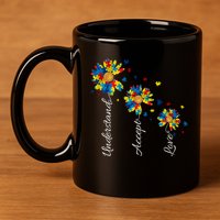 Understand Accept Love Autism Sunflower 11oz C Handle Ceramic Mug