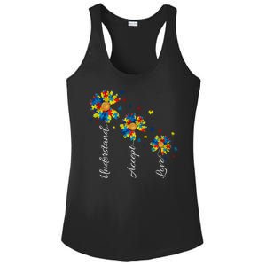 Understand Accept Love Autism Sunflower Ladies PosiCharge Competitor Racerback Tank