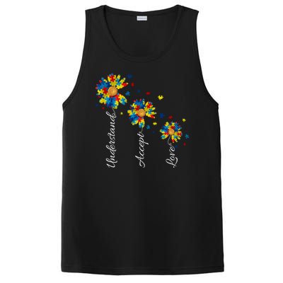 Understand Accept Love Autism Sunflower PosiCharge Competitor Tank