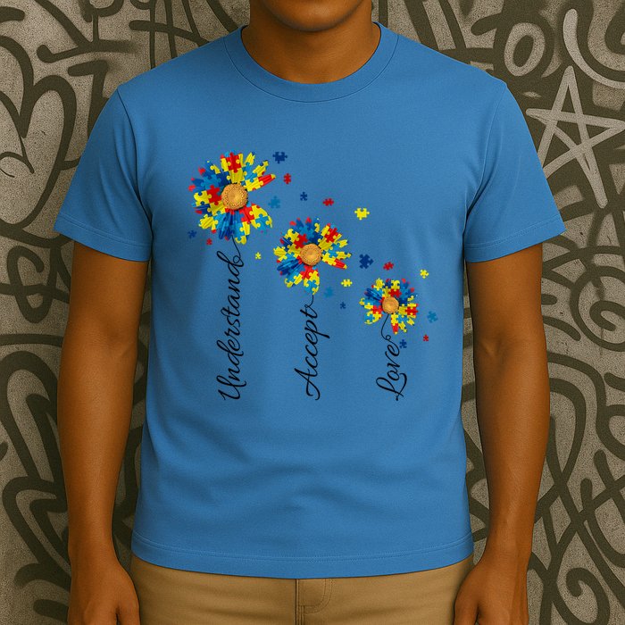 Understand Accept Love Autism Sunflower T-Shirt
