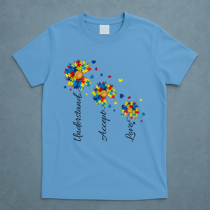 Understand Accept Love Autism Sunflower T-Shirt