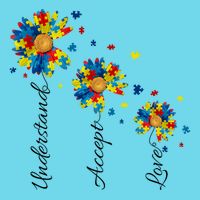 Understand Accept Love Autism Sunflower T-Shirt