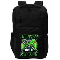 Unlocked Awesome Level 10 Game On Happy 10th Birthday Boy Impact Tech Backpack
