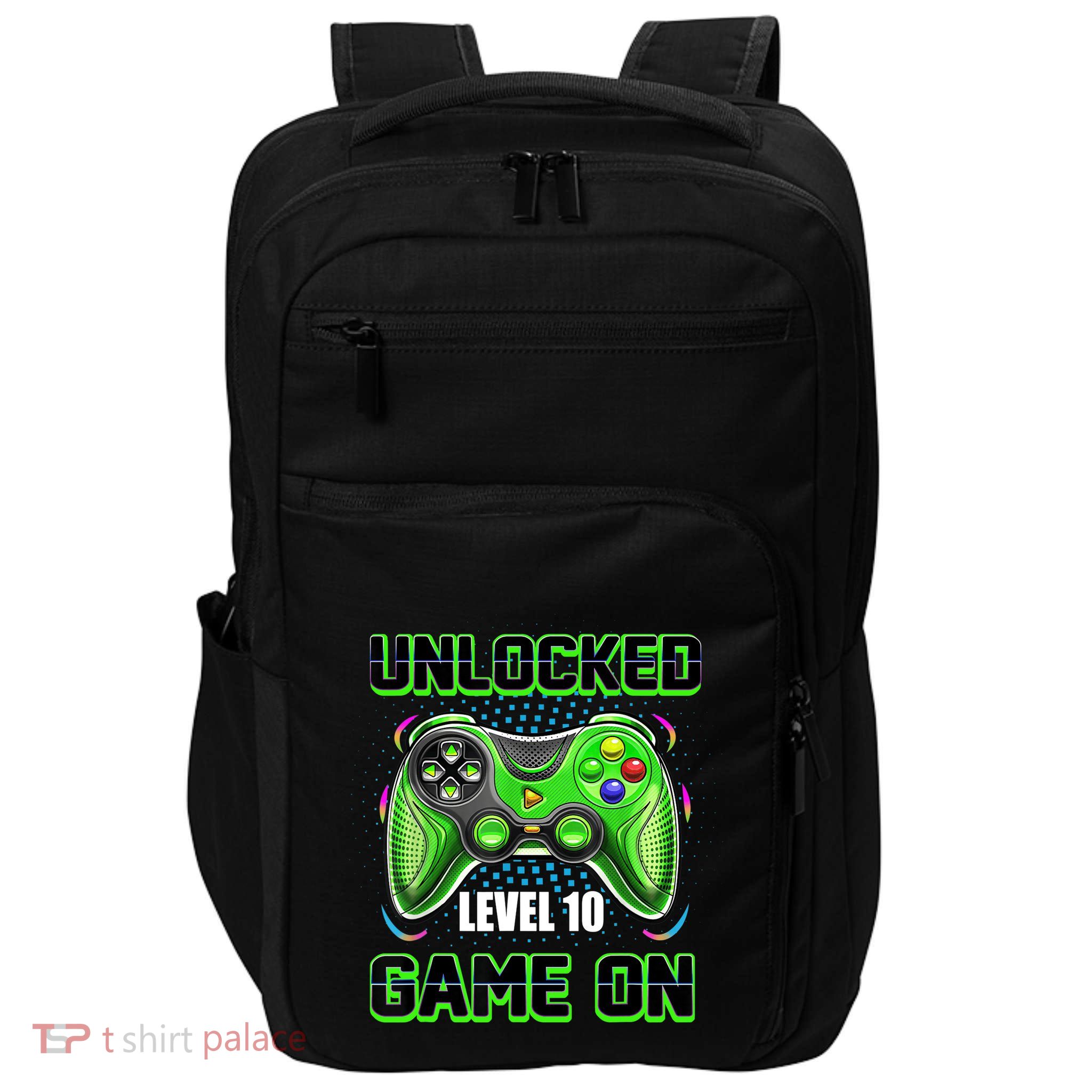 Unlocked Awesome Level 10 Game On Happy 10th Birthday Boy Impact Tech Backpack