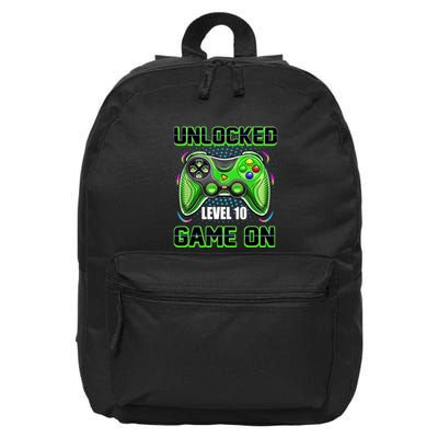 Unlocked Awesome Level 10 Game On Happy 10th Birthday Boy 16 in Basic Backpack