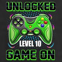 Unlocked Awesome Level 10 Game On Happy 10th Birthday Boy Trucker Hat