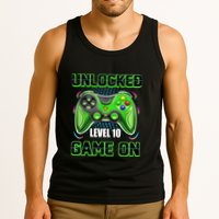 Unlocked Awesome Level 10 Game On Happy 10th Birthday Boy Tank Top
