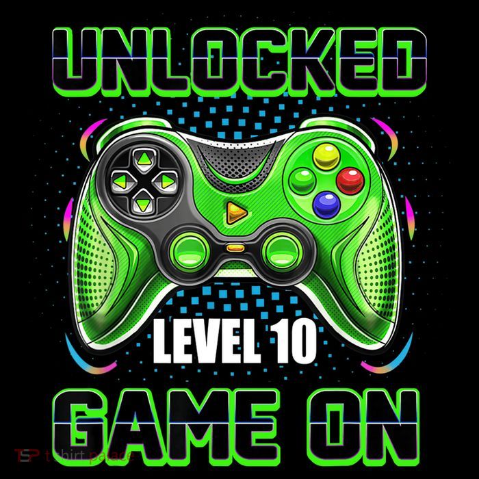 Unlocked Awesome Level 10 Game On Happy 10th Birthday Boy Visor