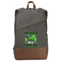 Unlocked Awesome Level 10 Game On Happy 10th Birthday Boy Cotton Canvas Backpack