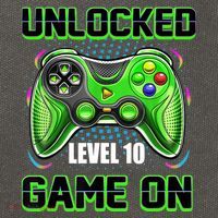 Unlocked Awesome Level 10 Game On Happy 10th Birthday Boy Cotton Canvas Backpack