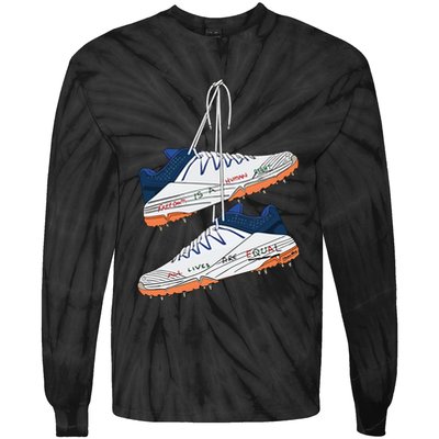 Uzzie All Lives Are Equal Tie-Dye Long Sleeve Shirt