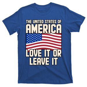 Usa America Love It Or Leave It Memorial Day Veteran Graphic Cool Gift T-Shirt