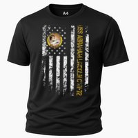 USS Abraham Lincoln CVN 72 Aircraft Carrier Veteran Flag Cooling Performance Crew T-Shirt