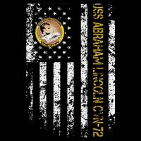 USS Abraham Lincoln CVN 72 Aircraft Carrier Veteran Flag T-Shirt