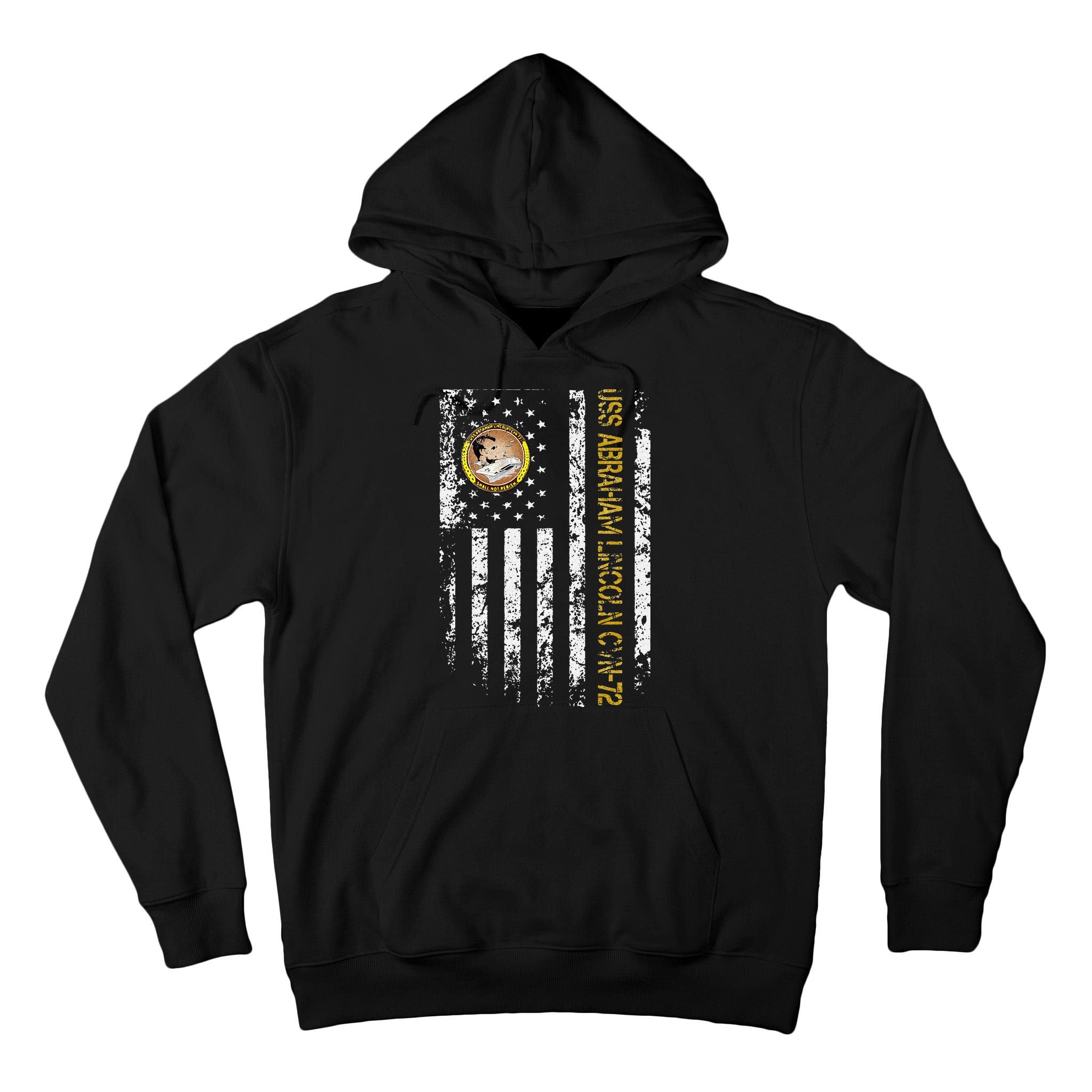 USS Abraham Lincoln CVN 72 Aircraft Carrier Veteran Flag Tall Hoodie