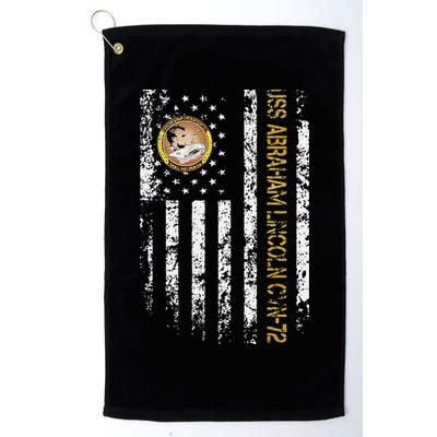 USS Abraham Lincoln CVN 72 Aircraft Carrier Veteran Flag Golf Towel