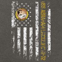 USS Abraham Lincoln CVN 72 Aircraft Carrier Veteran Flag Cotton Canvas Backpack
