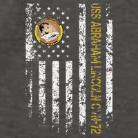 USS Abraham Lincoln CVN 72 Aircraft Carrier Veteran Flag Vector Backpack