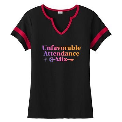 Unfavorable Attendance Mix Ladies Halftime Notch Neck Tee